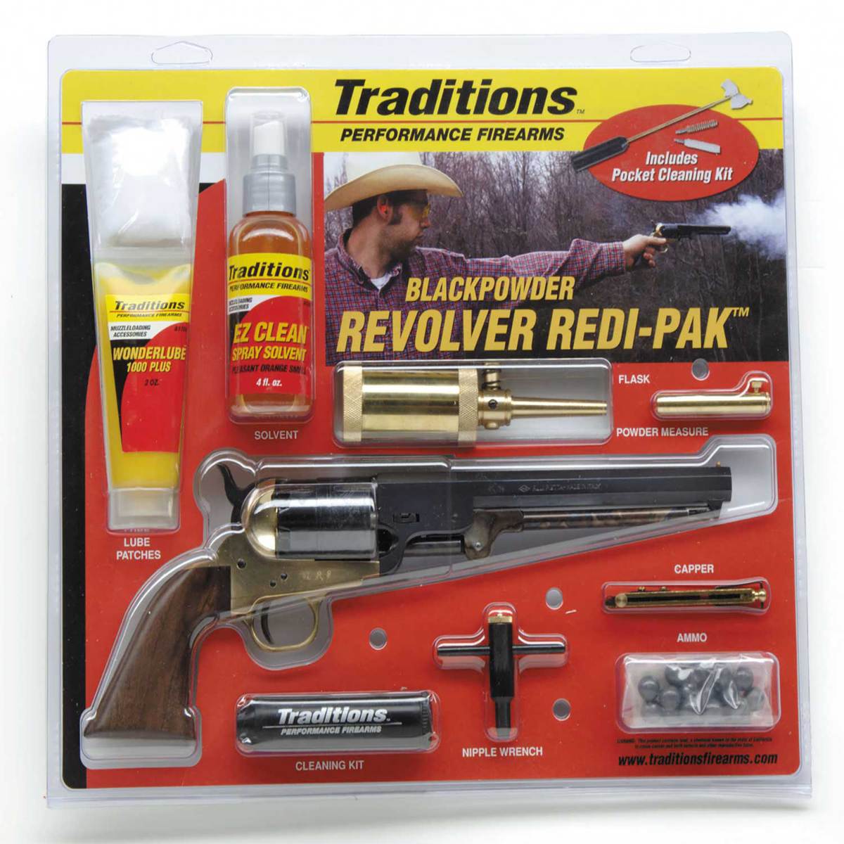 Traditions 1851 Navy Brass 44cal Redi Pak Black Powder Revolver Sportsmans Warehouse 1945