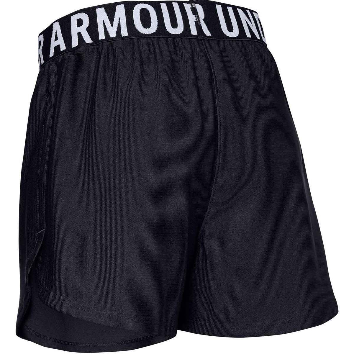 Under Armour Girls' Play Up Solid Relaxed Fit Shorts - Black - L ...