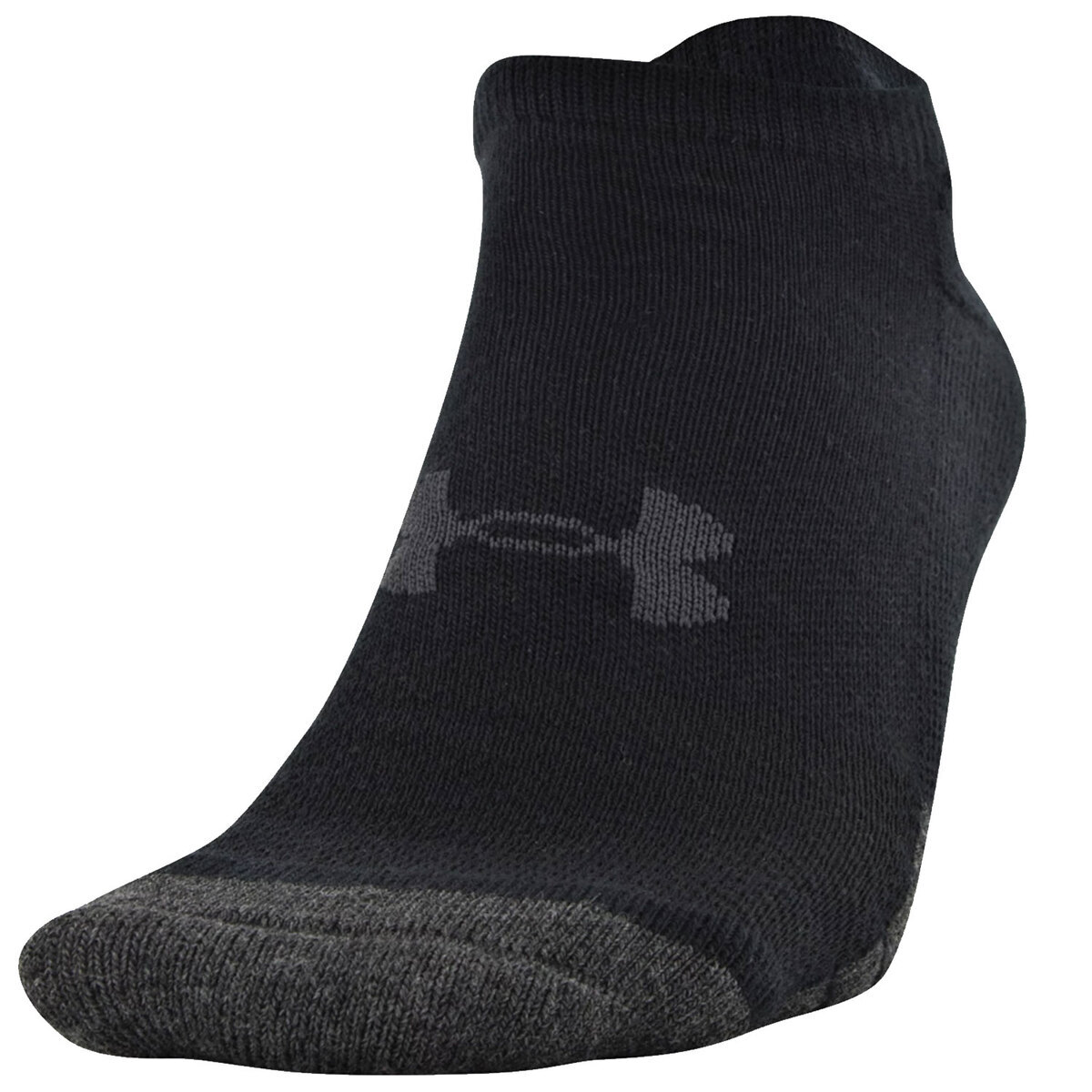 Under Armour Men's Performance Tech No Show 3 Pack Socks - Black - L ...