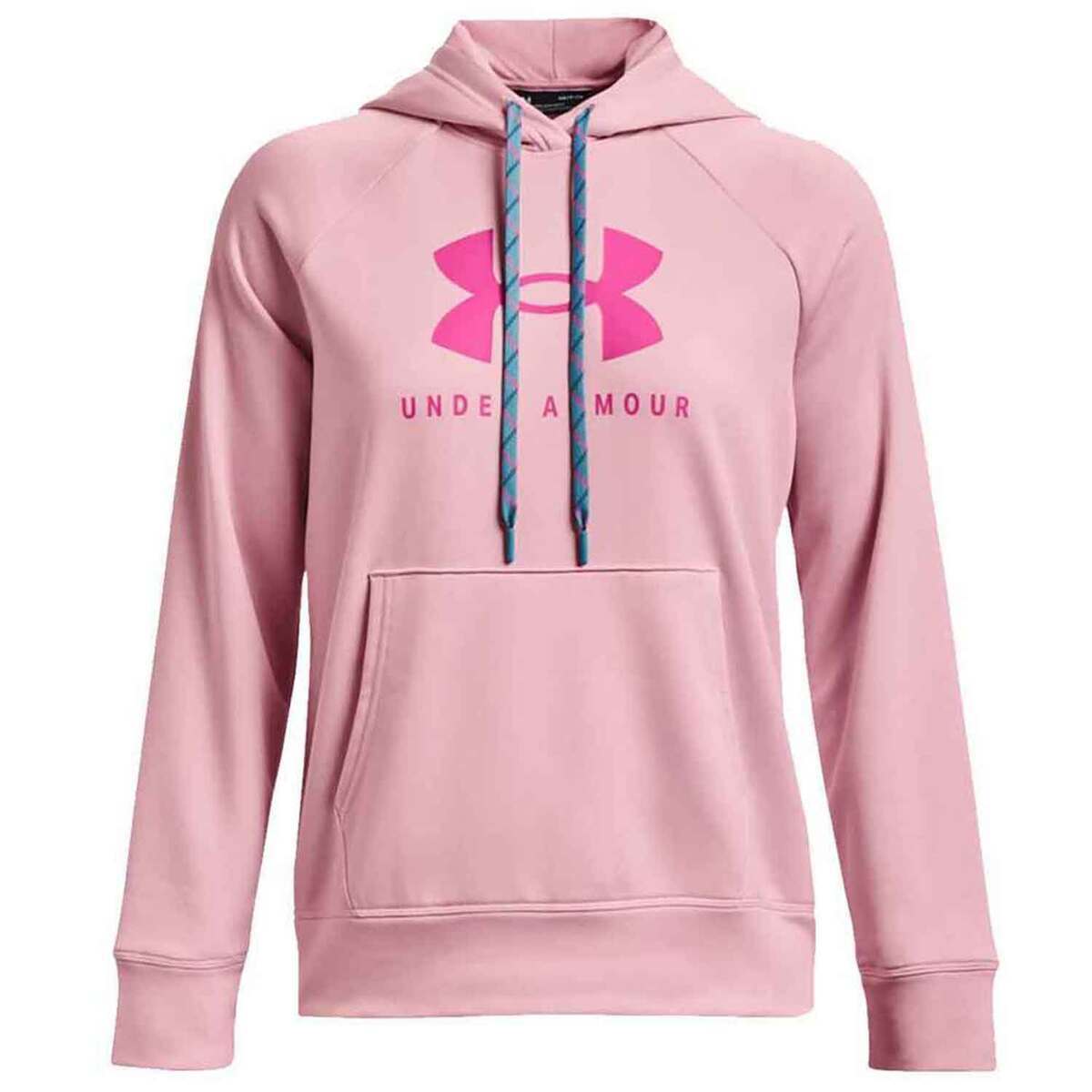 Under Armour Storm Women's Gray Pink Pullover Hoodie Fleece Lined Style  1260127