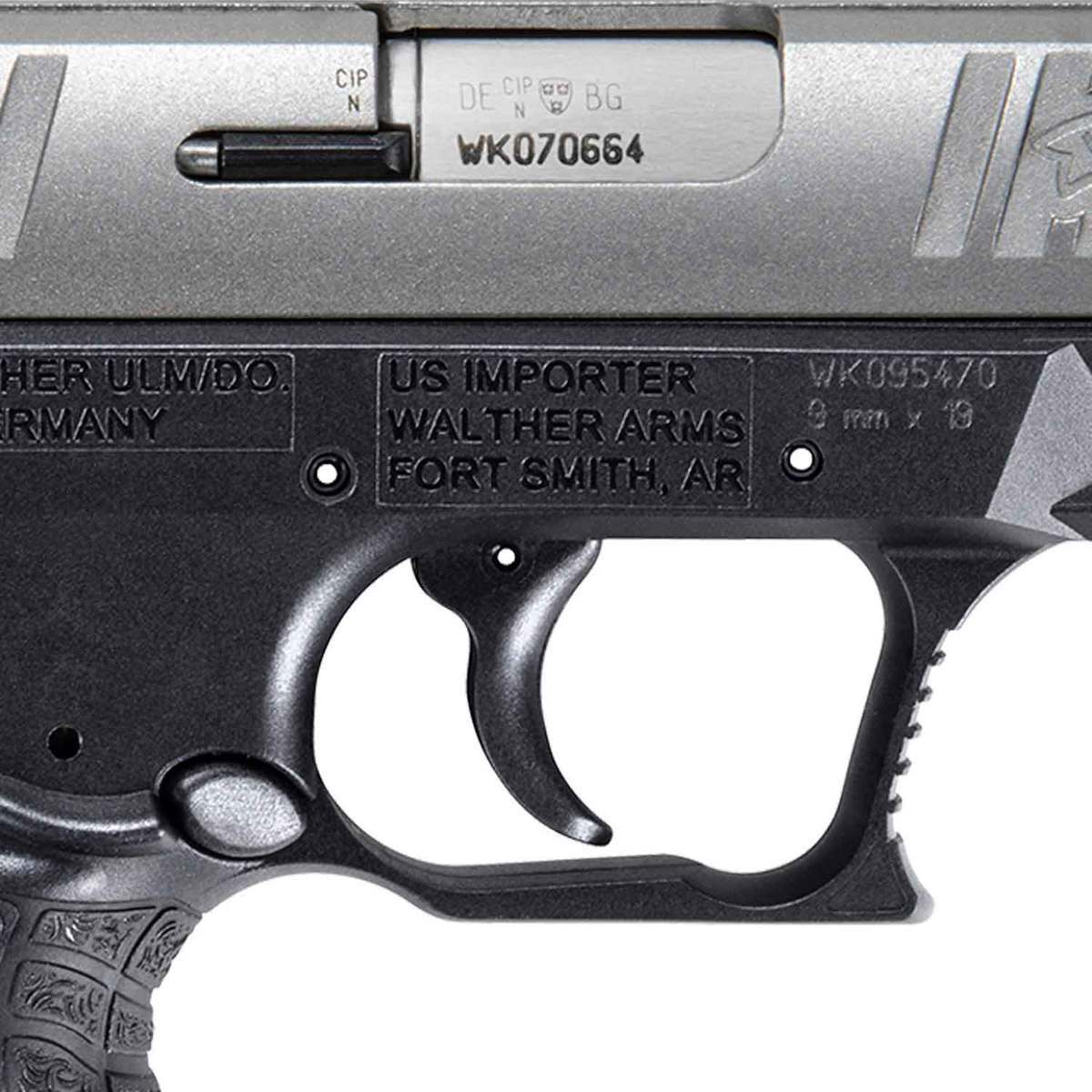 Walther Ccp M2 9mm Luger 354in Stainlessblack Pistol 81 Rounds Black Sportsmans Warehouse 6506