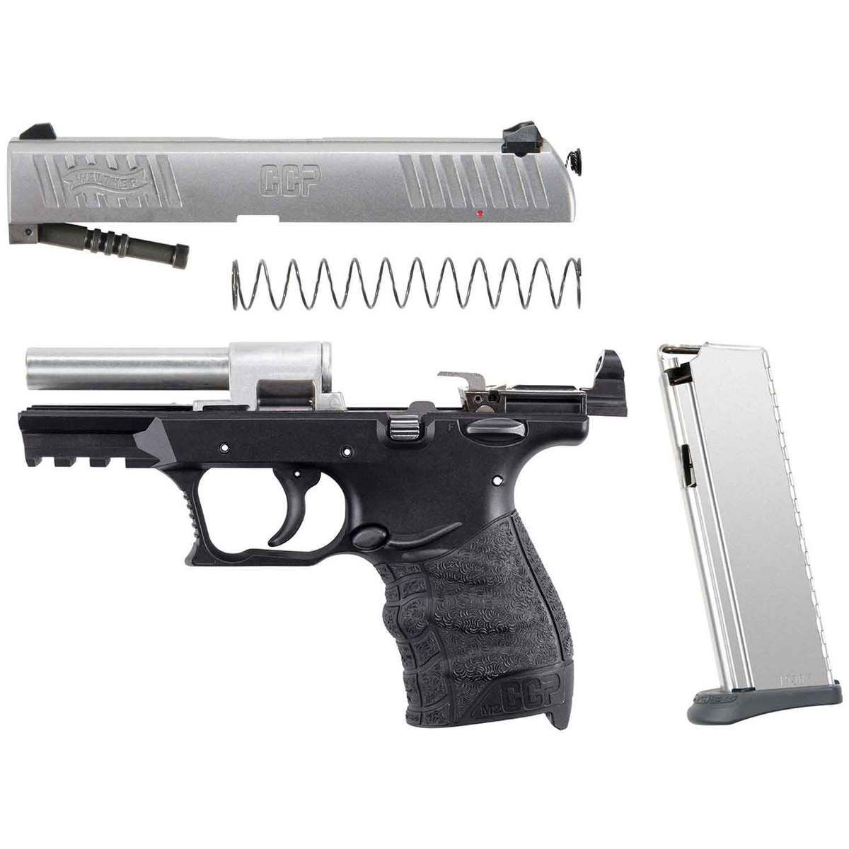 Walther Ccp M2 9mm Luger 354in Stainlessblack Pistol 81 Rounds Black Sportsmans Warehouse 9695