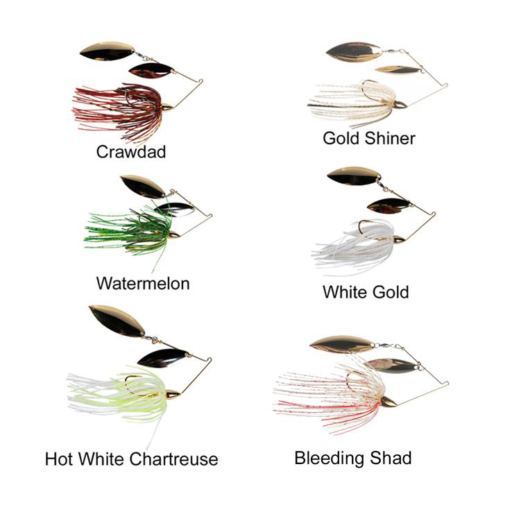 War Eagle Gold Frame Double Willow Spinnerbait - Gold Shiner, 3/8oz ...