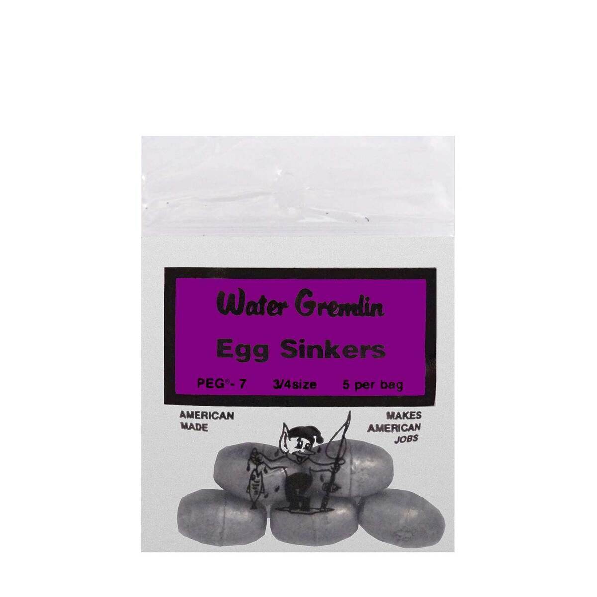 Water Gremlin Egg Sinker - Silver 6 by Sportsman's Warehouse