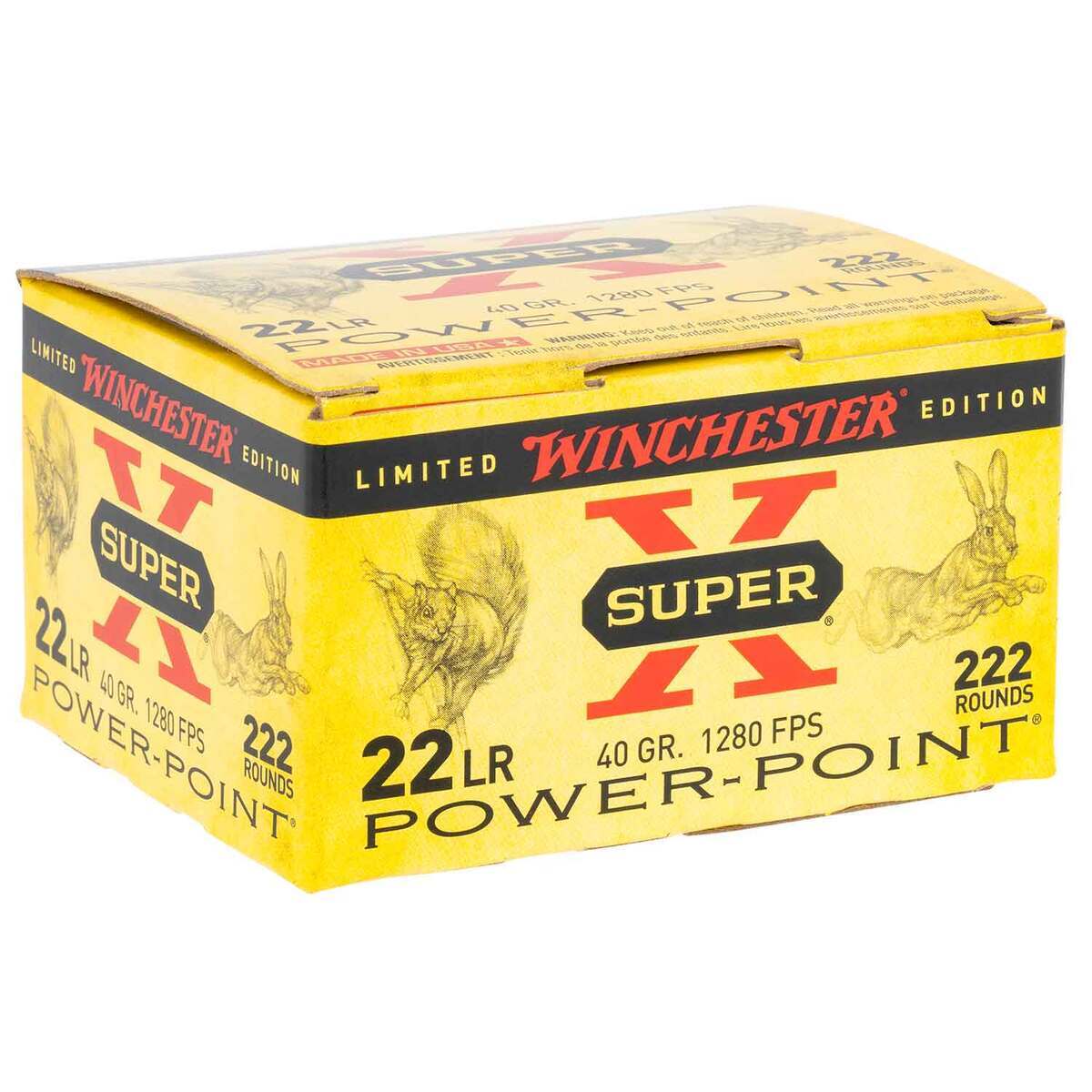 Winchester Super-X High Velocity Ammo 22 Long Rifle 40 Grain