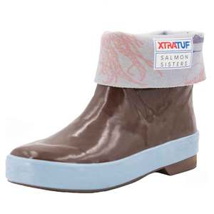 XTRATUF Youth Salmon Sisters Legacy Rubber Deck Boots - Chocolate/Jellyfish - Size 3