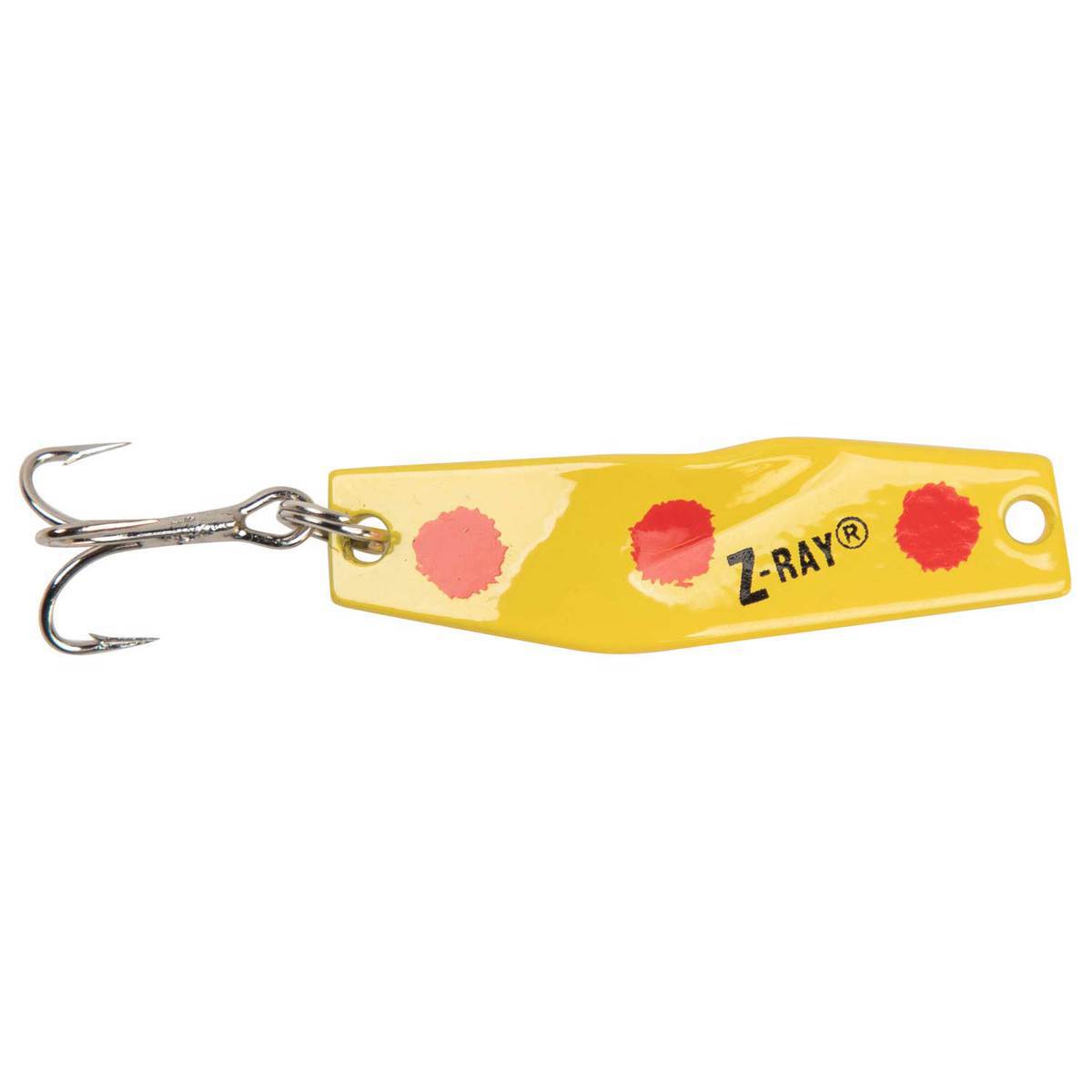 Zona Lures Z Ray Trolling Spoon Yellow w/Red Spots, 1/8oz, 13/4in